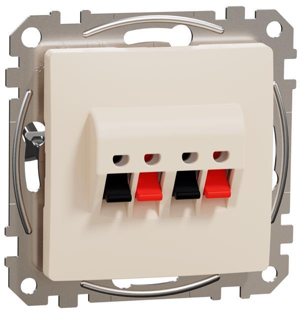 Розетка за тонколони двойна цвят Крем Sedna SE, SCHNEIDER ELECTRIC, SDD112411