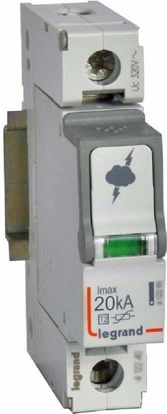 Катоден отводител тип 2 SPD 20kA 320V 1P Legrand, LEGRAND НИСКО НАПРЕЖЕНИЕ, 412220