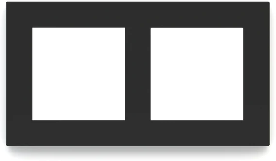 Рамка 2х 55x55 Deep FF/Linea71/20Venti Fenix Black Ingo EKINEX, EK-D2P-FNI