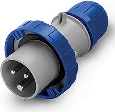 Промишлен щепсел 2P+Е 32A IP66/67/69 серия Optima Scame, SCAME, 218.3233