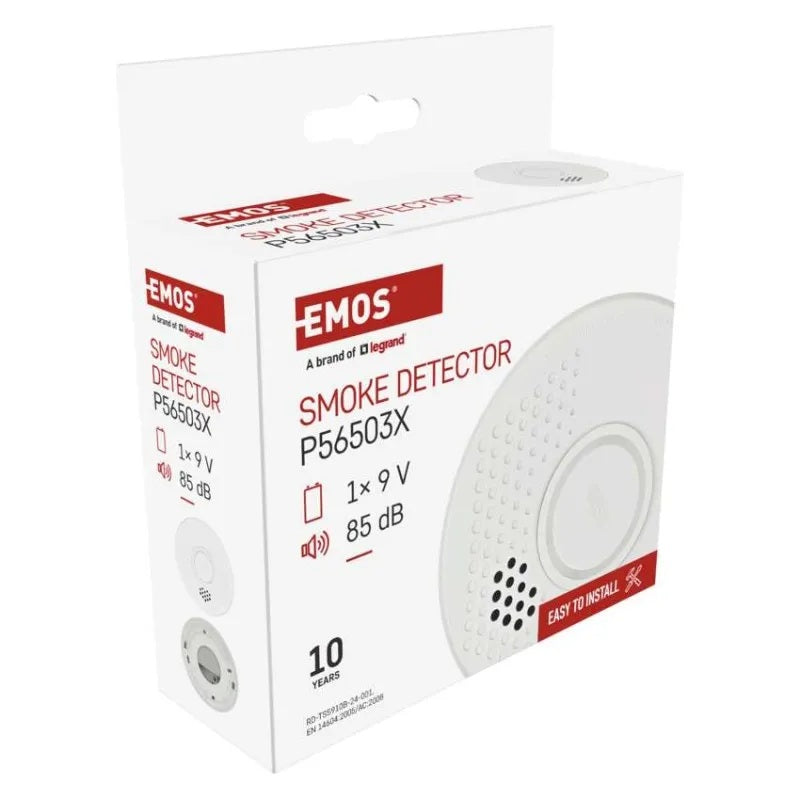 Безжичен датчик за дим със сирена 85dB TSS910B EMOS, P56503X