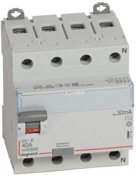 ДТЗ 4P 40A 30mА серия DX3 ID тип AC Legrand, LEGRAND НИСКО НАПРЕЖЕНИЕ, 411703