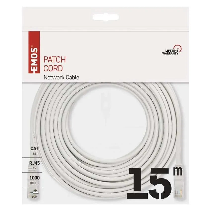 Корда Cat.5e U/UTP PVC сива – 15m EMOS