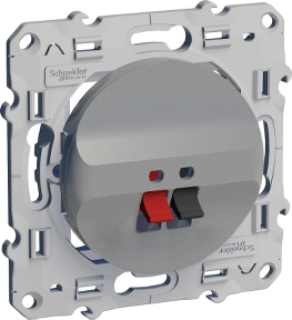 Розетка за тонколони единична цвят Алуминий Odace SE /до изчерпване/, SCHNEIDER ELECTRIC, S530487