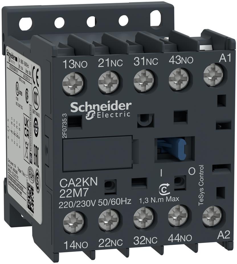 Спомагателен контактор TeSys K 2NO+2NC <=690V 230Vac SE, SCHNEIDER ELECTRIC НИСКО НАПРЕЖЕНИЕ, CA2KN22P7