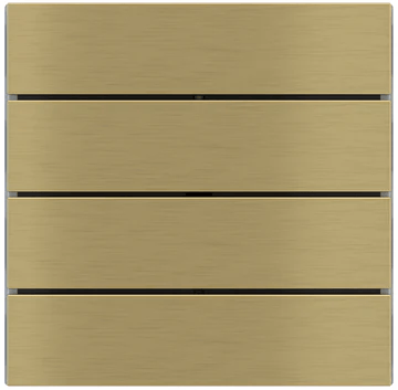 Лицев панел за 4 бутона хоризонтално 80x20 FF Metal Brass EKINEX, EK-TRO-GBB