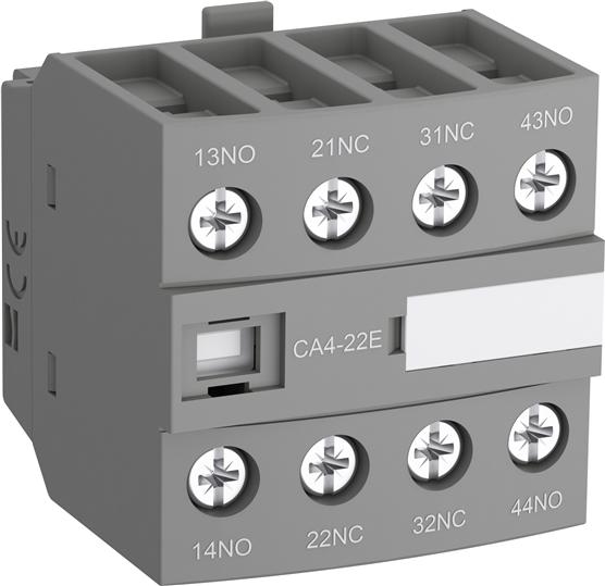 Помощен контакт с 2NO+2NC /CA4-22E/ за контактори AF09...96 за челен монтаж ABB, 1SBN010140R1022