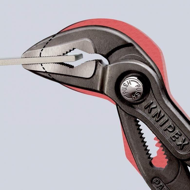 Клещи раздвижени Cobra ES, червена ръкохватка 250мм, Knipex - K8751250