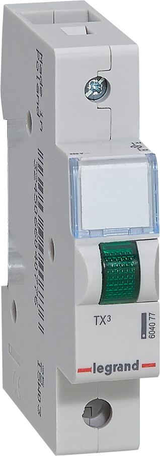 DIN Индикатор зелен за една фаза 220V 1 мод. Legrand, LEGRAND НИСКО НАПРЕЖЕНИЕ, 604077