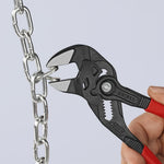 Клещи раздвижени, червена ръкохватка 180мм, Knipex - K8601180