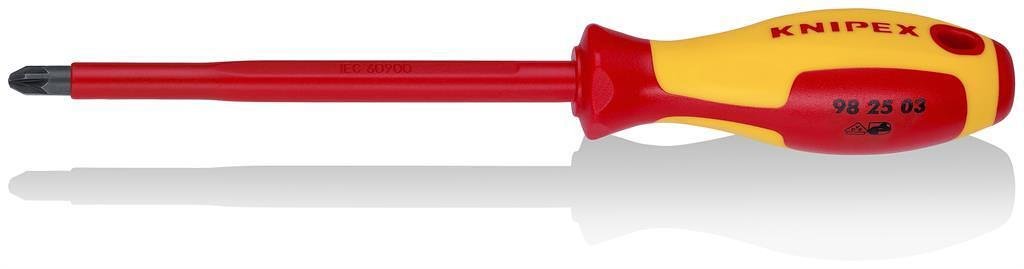 Отвертка PZ 3, VDE 1000V жълто-червена ръкохватка 270мм, Knipex - K982503