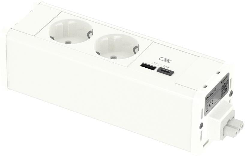 Модул 2х шуко и 2хUSB тип A+C цвят Бял Unica System+ SE /до изчерпване/, SCHNEIDER ELECTRIC, INS44220