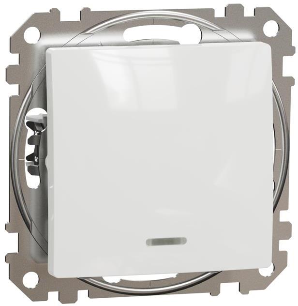 Двуполюсен ключ 16A с индикатор цвят Бял Sedna SE, SCHNEIDER ELECTRIC, SDD111162N