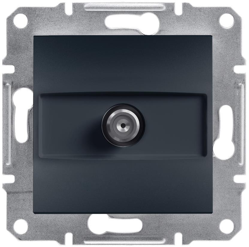 Розетка F конектор 1dB цвят Антрацит Asfora SE, SCHNEIDER ELECTRIC, EPH3700171