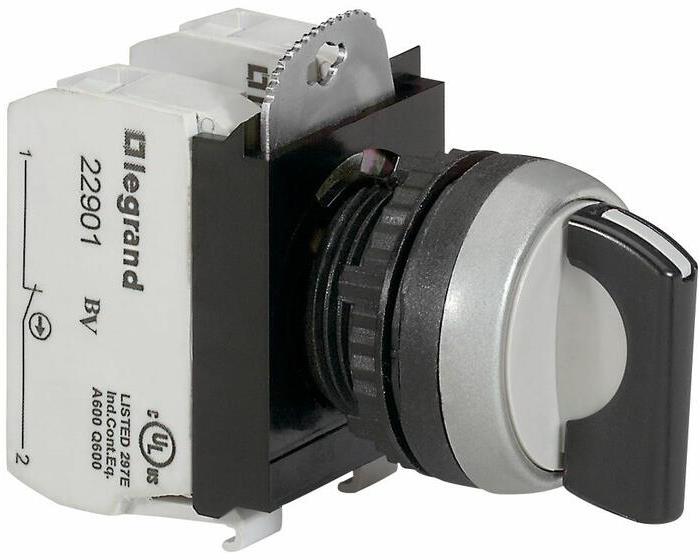 Превключвател черен 1-0-2 2NO Ø22mm Legrand, LEGRAND НИСКО НАПРЕЖЕНИЕ, 23731