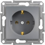 Контакт ШУКО 16A цвят Стомана Asfora SE, SCHNEIDER ELECTRIC, EPH2900162