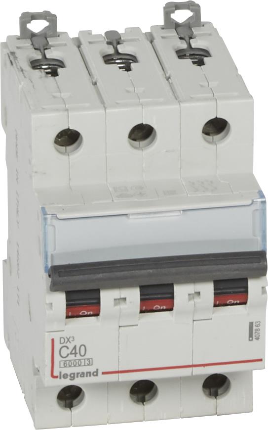 Автоматичен прекъсвач DX3 3P 40A крива С 6kA Legrand, LEGRAND НИСКО НАПРЕЖЕНИЕ, 407863
