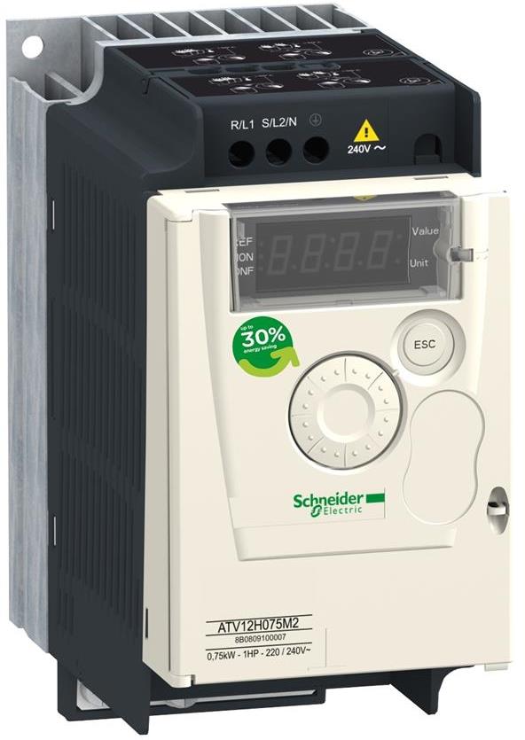 Честотен регулатор 1P 0.75kW ATV12 200...240V IP20 SE, SCHNEIDER ELECTRIC НИСКО НАПРЕЖЕНИЕ, ATV12H075M2