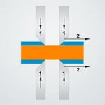 Клещи заголващи прецизни, жило Ø2.5-10мм, синьо-червена ръкохватка 195мм, с отваряща пружина, Knipex - K121210