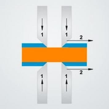 Клещи заголващи прецизни, жило Ø2.5-10мм, синьо-червена ръкохватка 195мм, с отваряща пружина, Knipex - K121210
