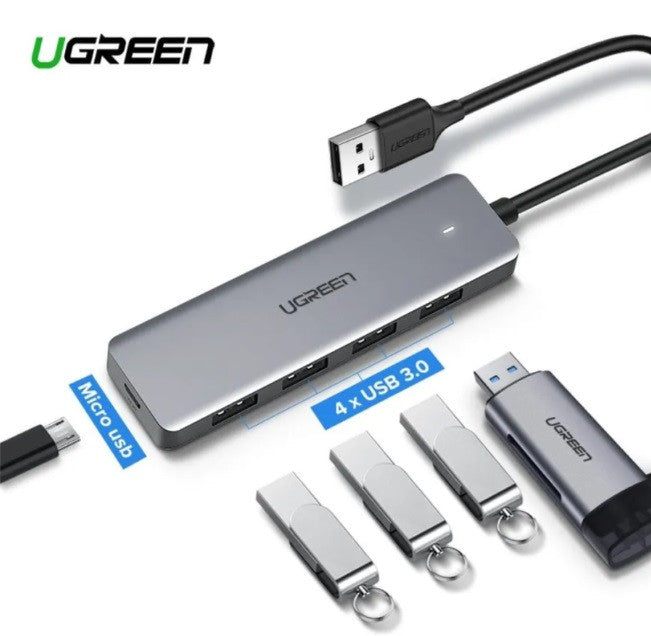 ХЪБ 4xUSB3.0 A,1xUSB-C,INPUT USB-C CМ219 UGREEN