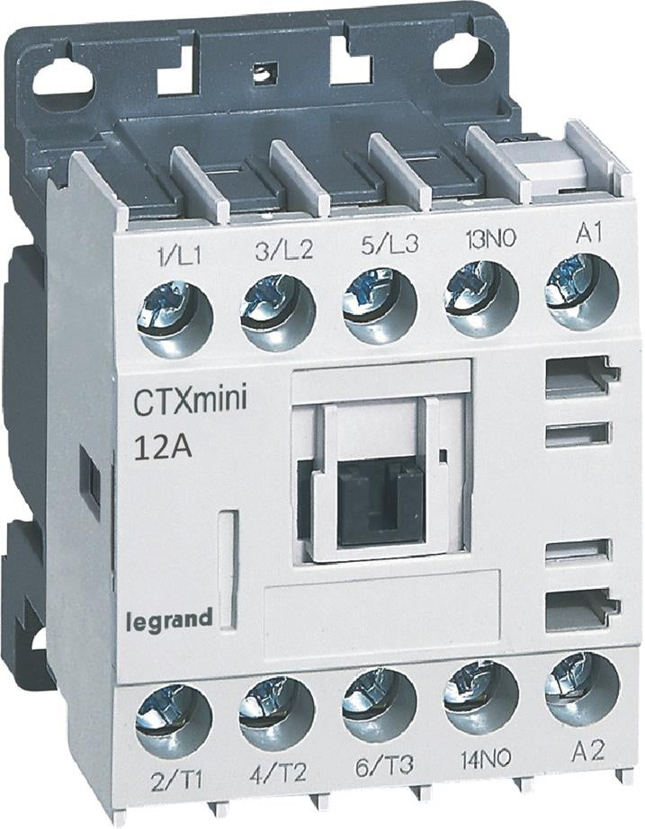 Контактор CTX3 mini 3P 5.5kW (12A AC-3) 1NO 230V 50/60Hz Legrand, LEGRAND НИСКО НАПРЕЖЕНИЕ, 417046
