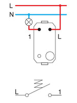 Бутон NO 16A цвят Хром Edge TEM, SP11PC