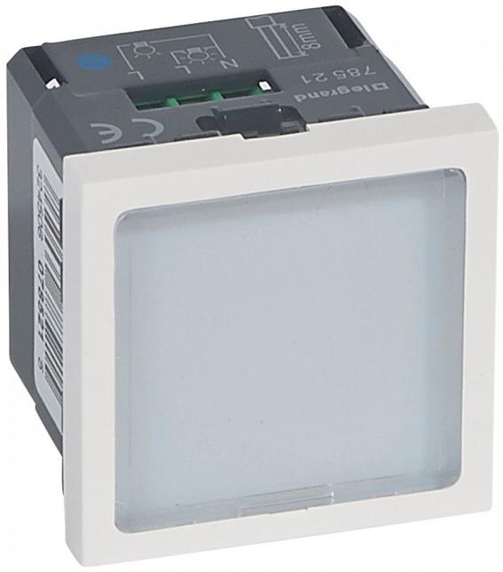 Сигнална лампа 0.2 и 1W нива на мошност 230V 2 мод. цвят син Mosaic Legrand, LEGRAND, 78521