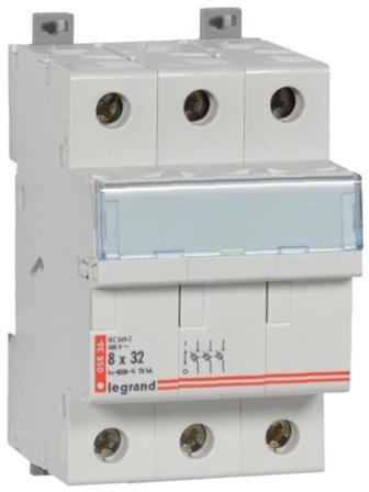 Разединител стопяем предпазител 3P 8X32 mm 3мод. Legrand, LEGRAND НИСКО НАПРЕЖЕНИЕ, 5836