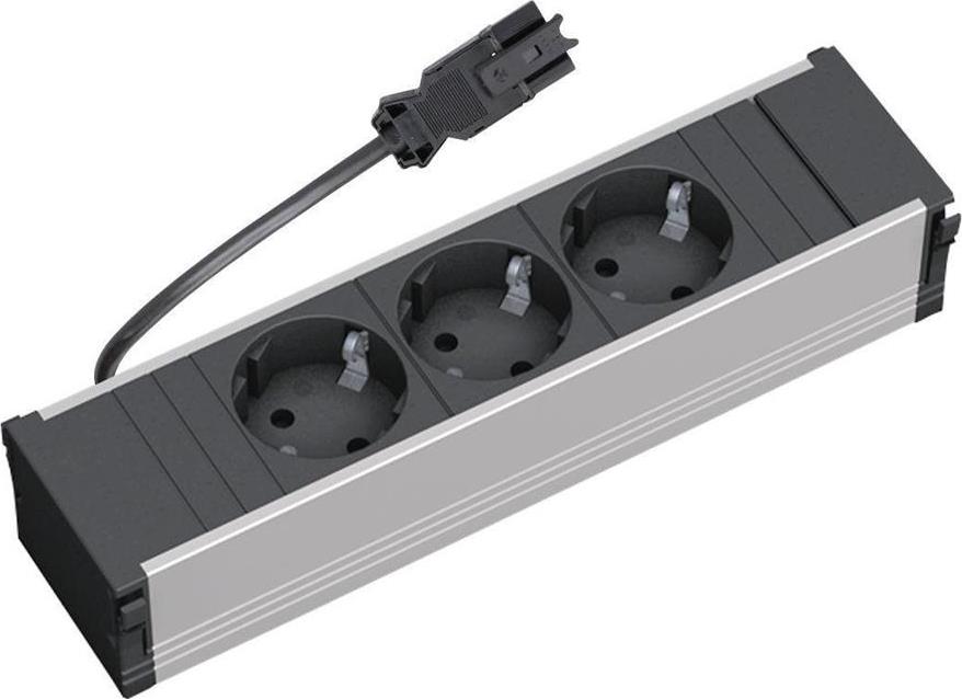 Модул за CONI 3M с 3х Шуко, цвят Черен, Bachmann, BACHMANN, B333.1007