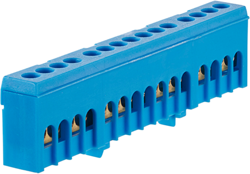 Клема изолирана СИНЯ N15H 15x16mm² IP20 63A 690V MOREK, MAD1015N15