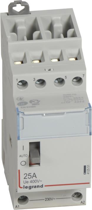 Модулен контактор с ръкохватка CX3, 25А 4NO 220V 2 модула Legrand, LEGRAND НИСКО НАПРЕЖЕНИЕ, 412551
