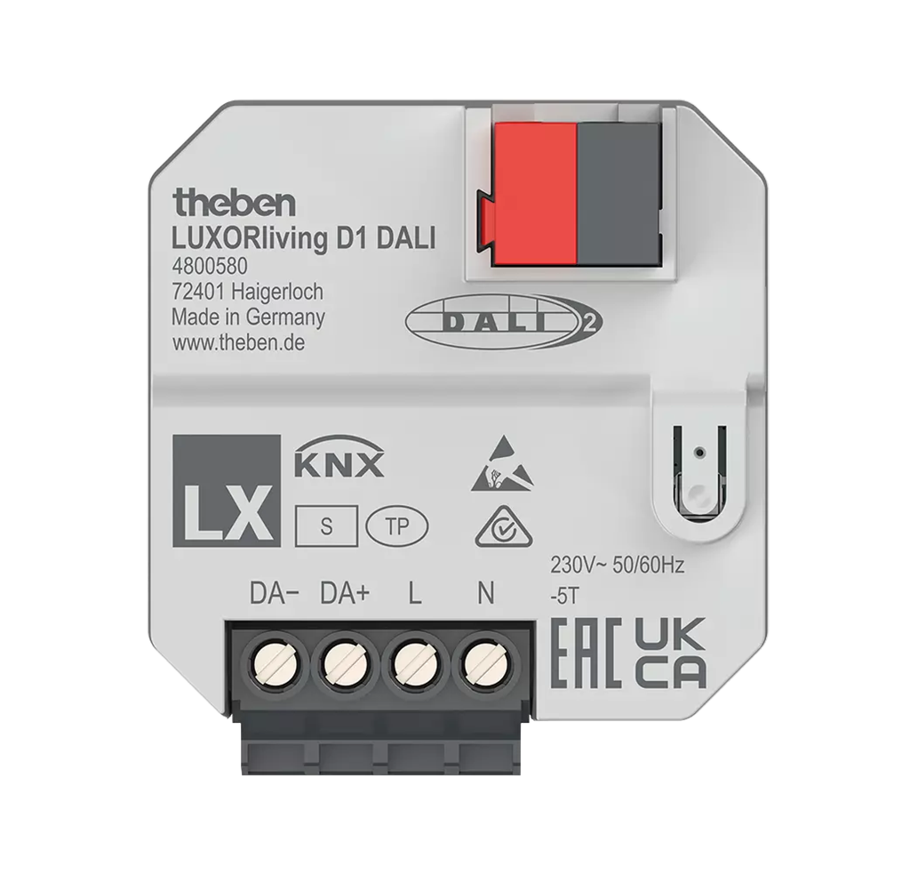 Модул DALI D1 1х 30 баласта 44х44mm LUXORliving Theben, KNX, 4800580