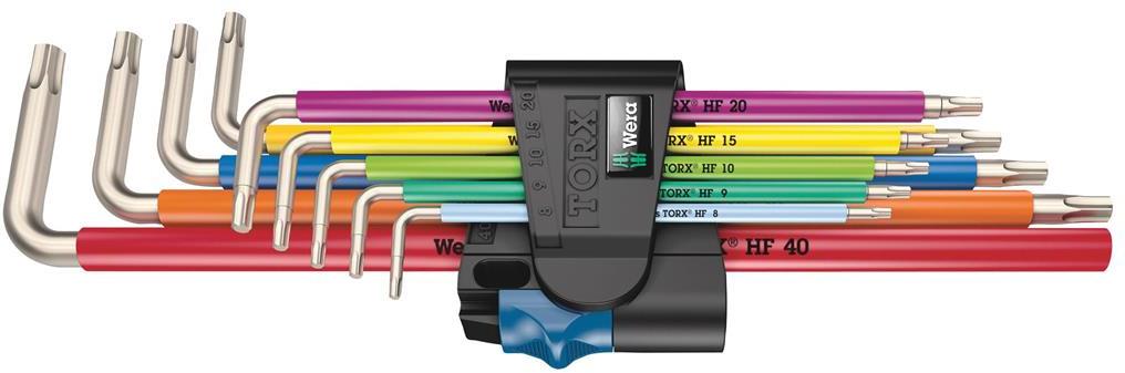 Комплект изолирани шестограми TX, 9х (8…40), в щипка, 967 SXL L-key Multicolour 1 Wera, WERA, W022689