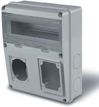 Табло за индустриални контакти и DIN модули IP55, UV, серия Enerbox /11 DIN, 1х16-32A и 1х63A/ Scame-633.2026