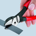 Клещи диагонални резачки усилени TwinForce, червена ръкохватка 180мм, Knipex - K7371180