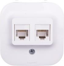 Розетка 2хRJ45 cat.5e IP21 открит монтаж цвят Бял Forix Legrand, LEGRAND, 782428
