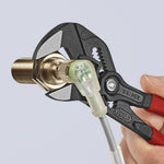 Клещи раздвижени, червена ръкохватка 180мм, Knipex - K8601180