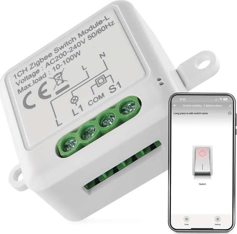 Микромодул Smart реле 1х On/Off 0.3A БЕЗ НЕУТРАЛА IP-2103SZ ZigBee GoSmart EMOS