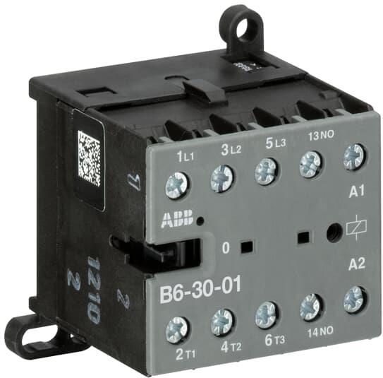 Контактор B6-30-01 3P 4kW (9A AC-3) 1NC 24V 50/60Hz ABB, GJL1211001R0011