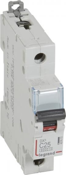 Автоматичен прекъсвач DX3 1P 25A крива С 6kA Legrand, LEGRAND НИСКО НАПРЕЖЕНИЕ, 407672