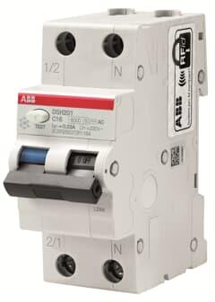 ДТЗ комбинирана DSH201 1P+N 16A крива C 30mA тип A 6kA 2 мод. ABB, 2CSR255170R1164