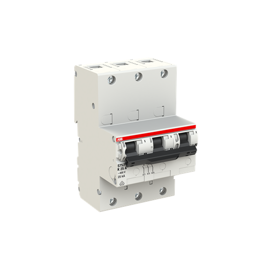 Автоматичен прекъсвач S753DR 3P 25A крива K 25kA ABB, 2CDH783010R0517