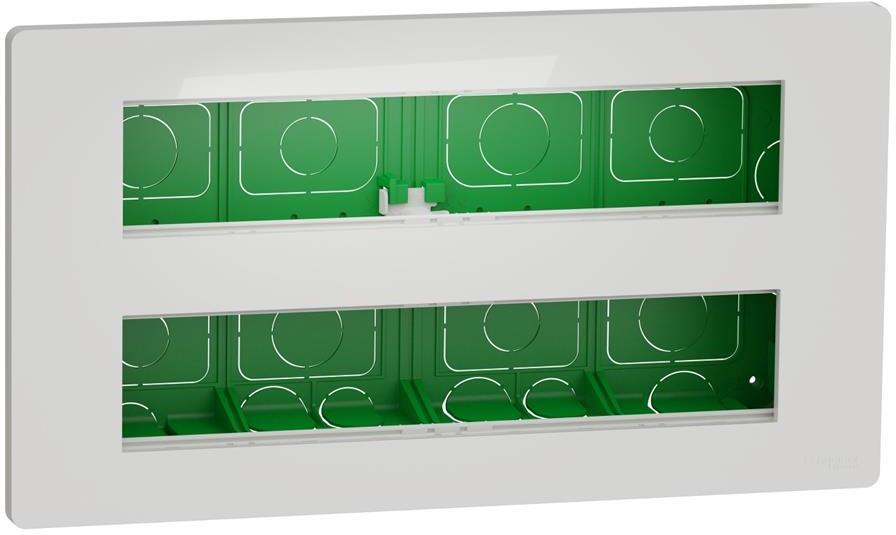 Моноблок за скрит монтаж 2x10 мод. Антибактериален Unica System+ SE, SCHNEIDER ELECTRIC, NU171020