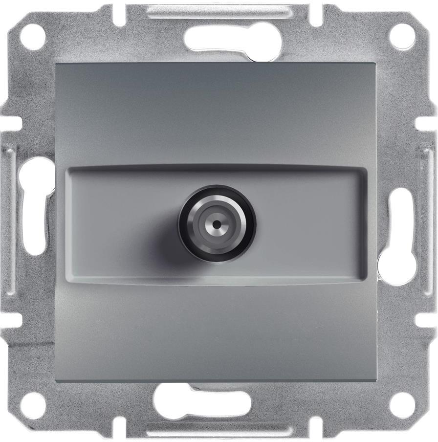 Розетка F конектор 1dB цвят Стомана Asfora SE, SCHNEIDER ELECTRIC, EPH3700162