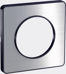 Рамка 1х Драскан алуминий с кант антрацит Odace Touch SE /до изчерпване/, SCHNEIDER ELECTRIC, S540802J