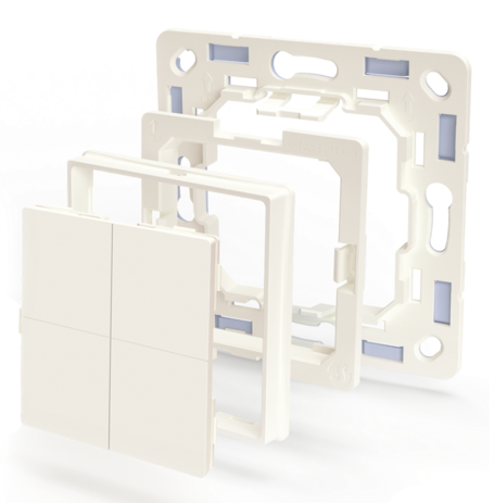 Бутон с 16 функции с батерия бял Shelly BLU Wall Switch 4 Legrand - 266892, SHELLY