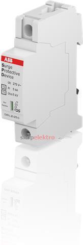 Катоден отводител тип 2+3 OVR 20kA 275V 1P ABB, 2CTB803871R2400