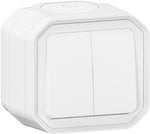 Сериен ключ/бутон моноблок за открит монтаж цвят Бял IP55 Plexo New Legrand, LEGRAND, 69755L
