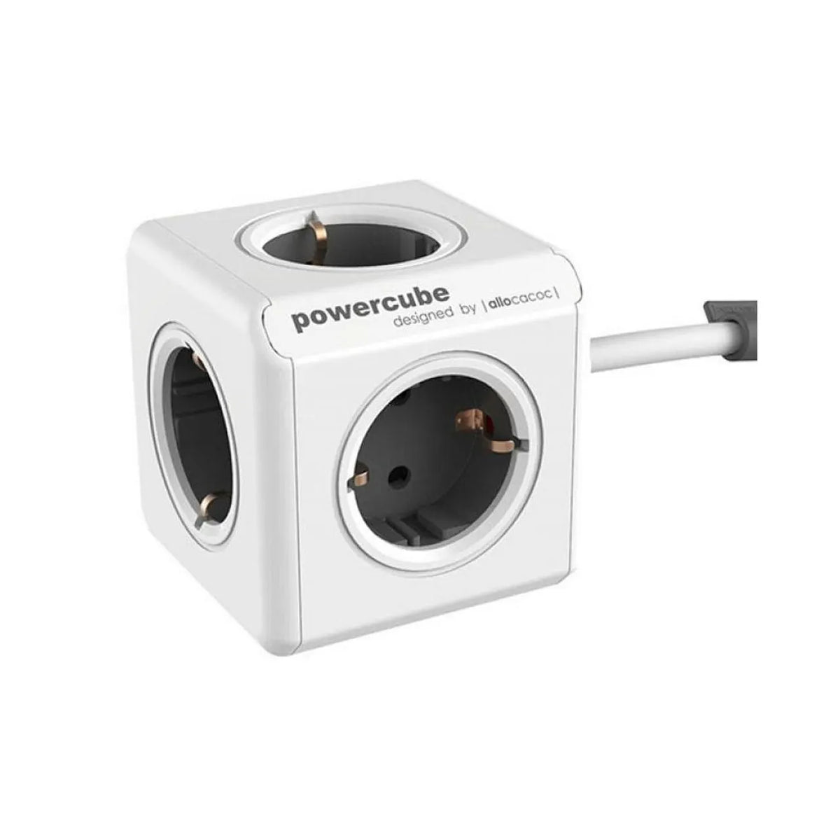 Разклонител DesignNest - PowerCube Extended 1300GY, 5 гнезда, 1.5 m, сив, Allocacoc, 1300GY/DEEXPC